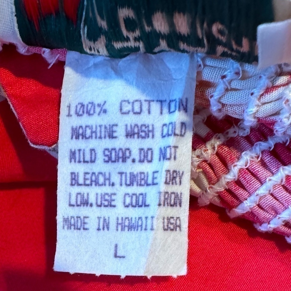 Royal Hawaiian Creations Plumeria Pink Cotton Hawaiian Mini Sundress Womens L - Picture 8 of 14